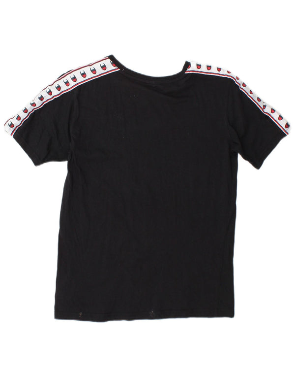 T-shirt grafica Champion da bambino, 13-14 anni, XL, in cotone color block nero