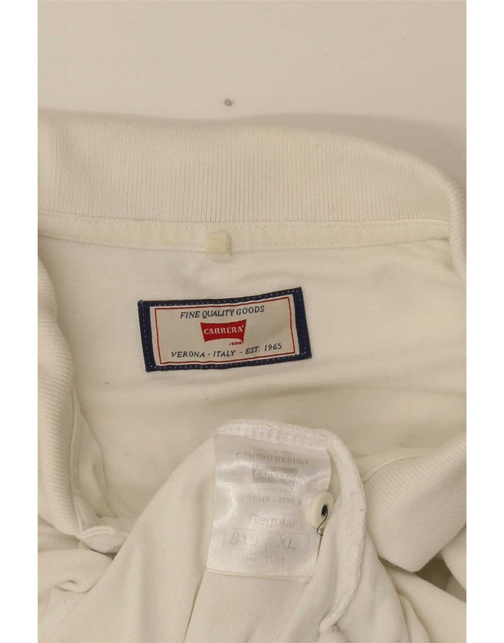 Polo Carrera da uomo vestibilità regolare XL a righe bianche