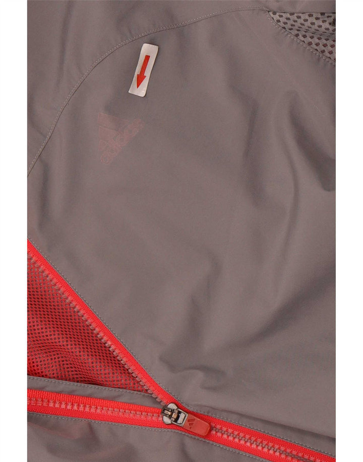 Giacca da tuta da donna Adidas UK 16 Large Grigio Colourblock Poliestere