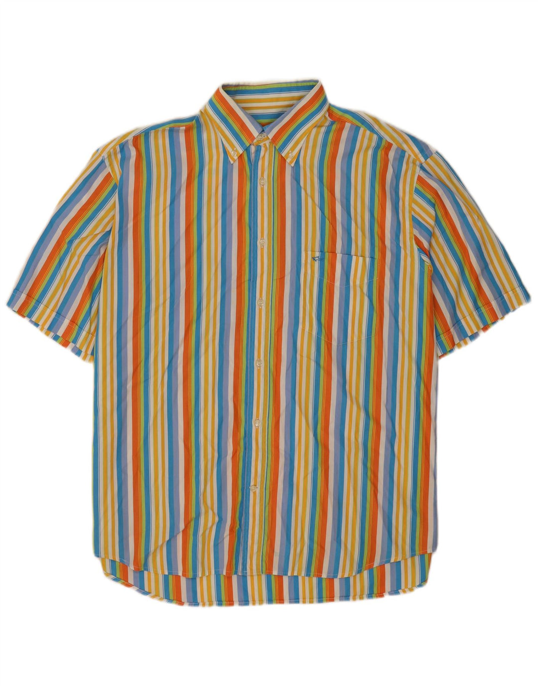 Camicia a maniche corte da uomo Paul & Shark taglia 43 XL a righe multicolore