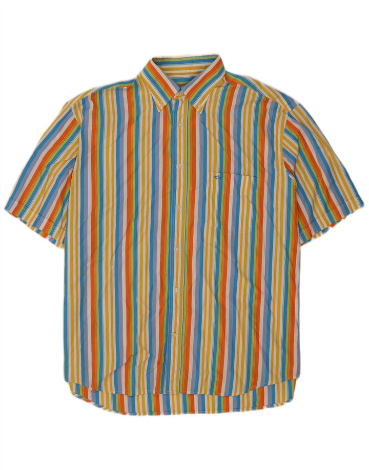 Camicia a maniche corte da uomo Paul & Shark taglia 43 XL a righe multicolore