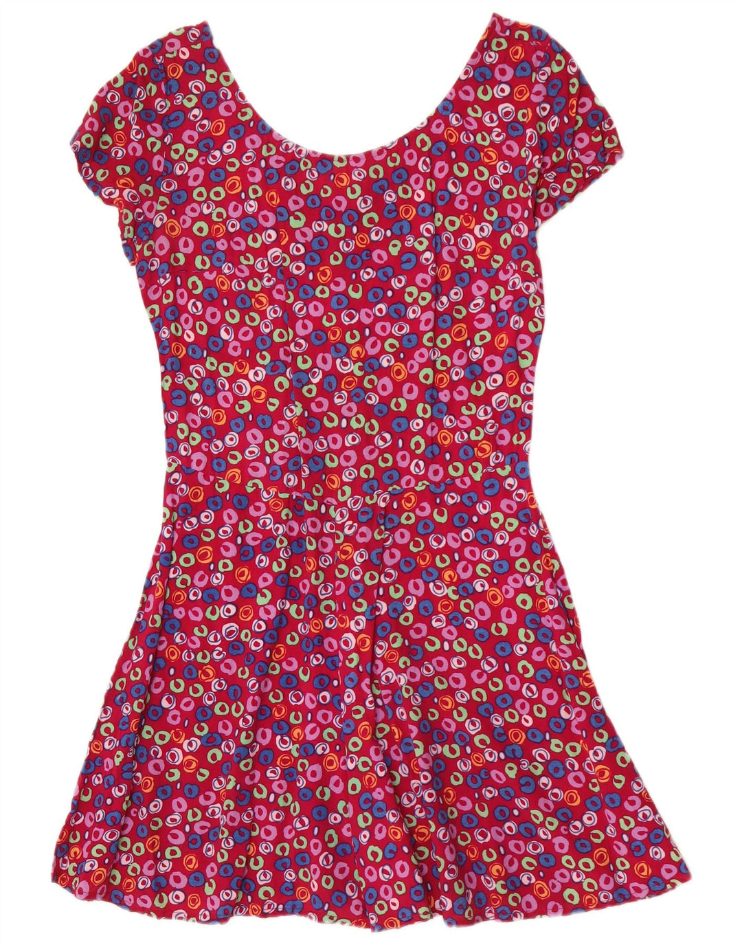 Tutina vintage da donna UK 12 rosa medio floreale
