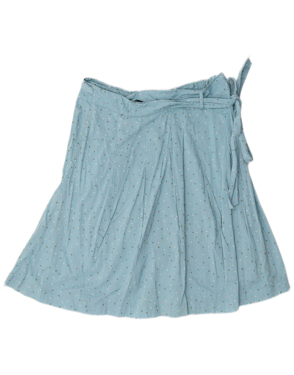 Gonna a trapezio da donna Boden UK 14 grande W32 cotone maculato blu