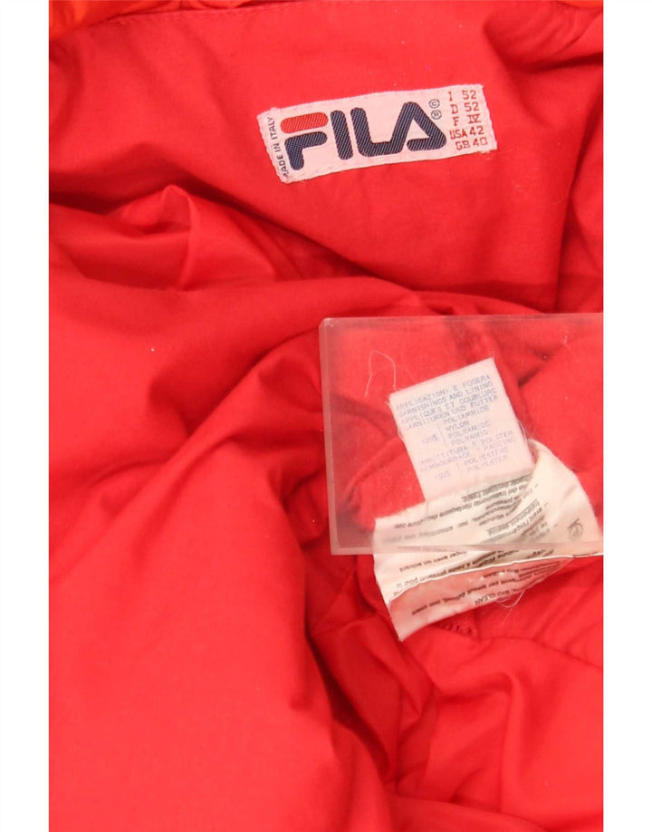 Tuta da sci da uomo Fila UK 40 Medium Orange Colourblock in poliammide