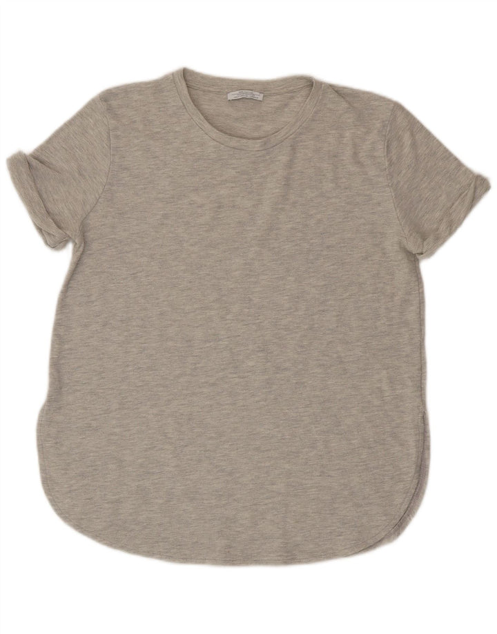 T-shirt Zara Trafaluc da donna UK 12 Grigio medio chiazzato
