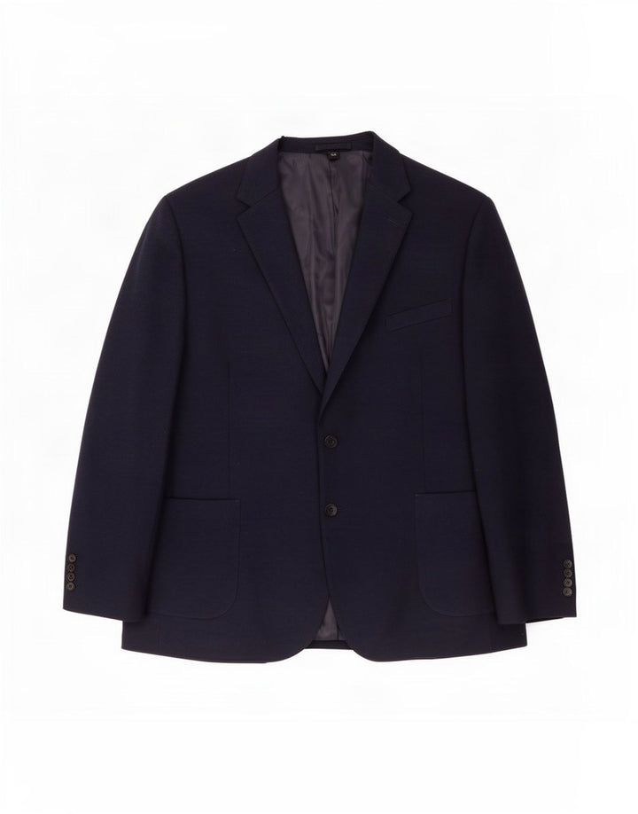 Giacca blazer a 2 bottoni Marks & Spencer da uomo UK 50 5XL poliammide blu navy