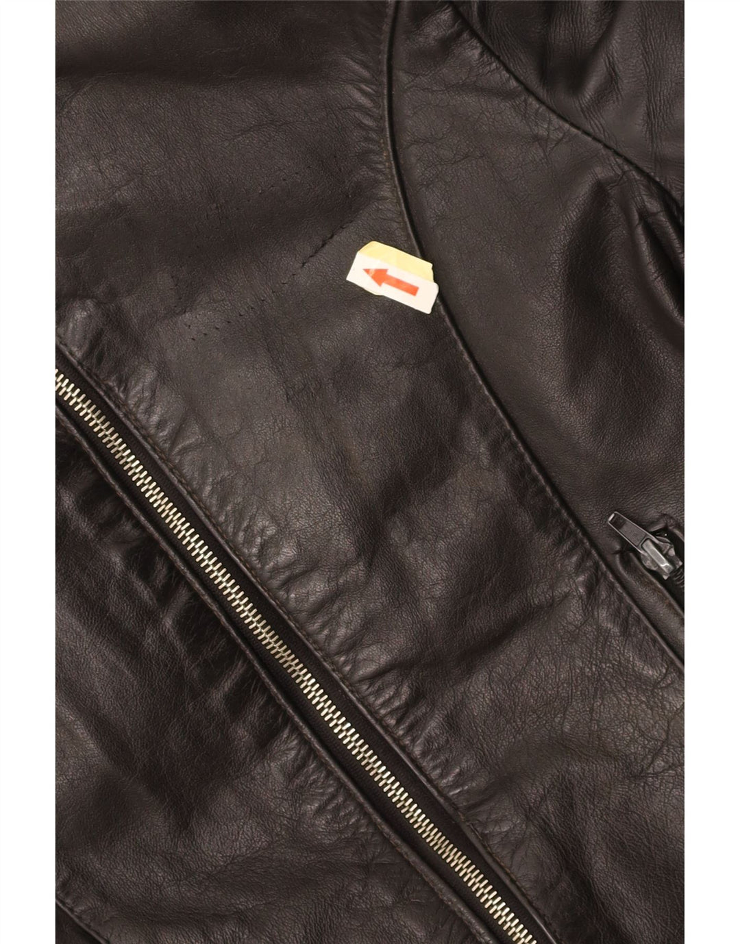 Giacca in pelle da donna VINTAGE UK 14 media nera