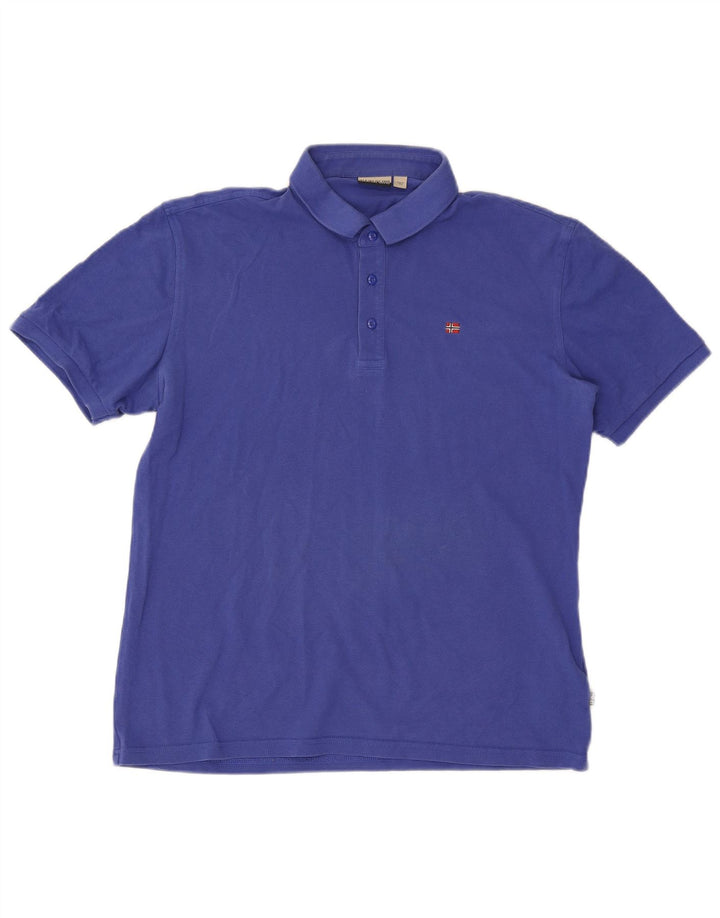 Polo da uomo Napapijri 2XL in cotone blu