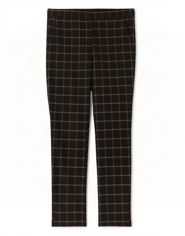 Pantaloni skinny da donna Zara 2XL W40 L27 Viscosa a quadri neri
