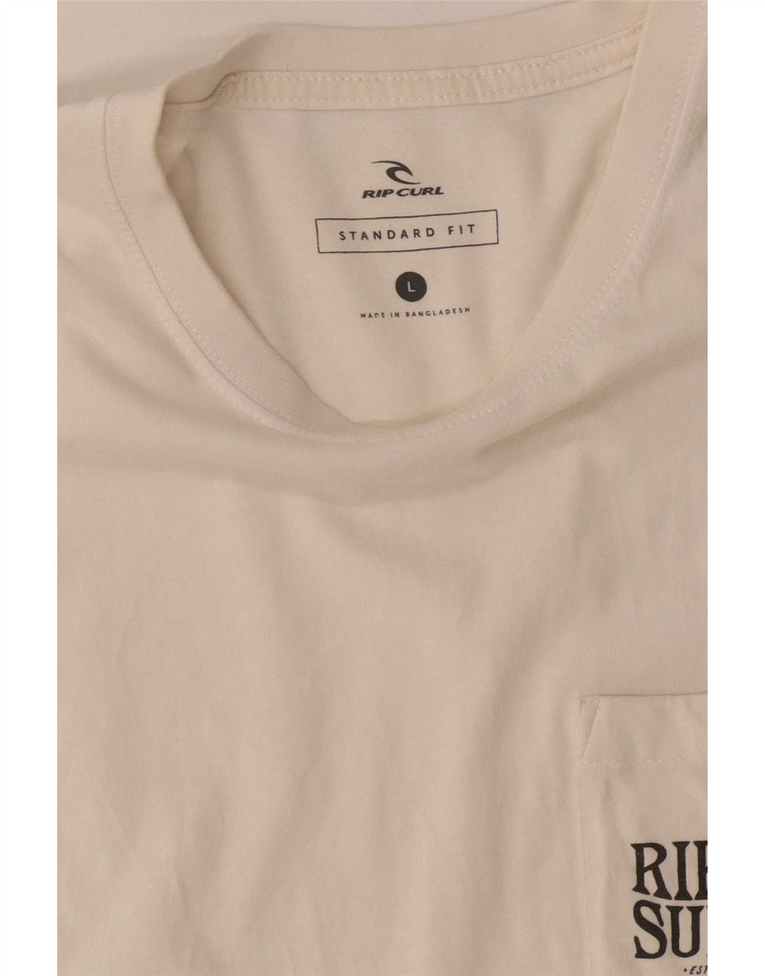 T-shirt grafica da uomo con vestibilità standard Rip Curl, taglia grande, bianca