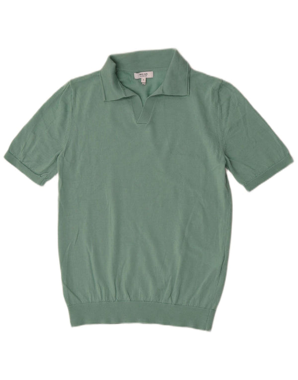 Polo Reiss da uomo a manica corta piccola in lana verde