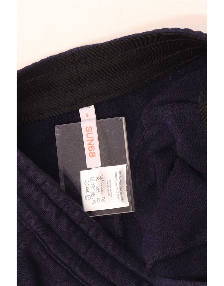 Pantaloni da tuta da uomo Sun68 Joggers piccoli in cotone blu navy