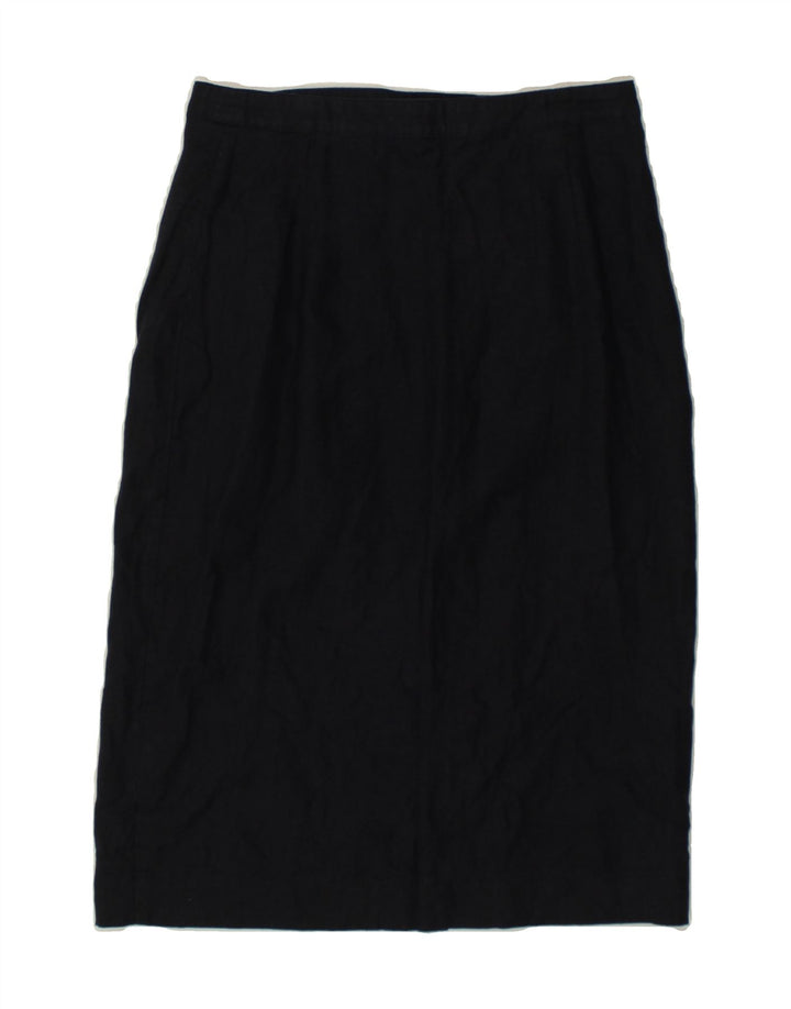 Gonna a tubino da donna JAEGER UK 10 piccola W27 blu navy