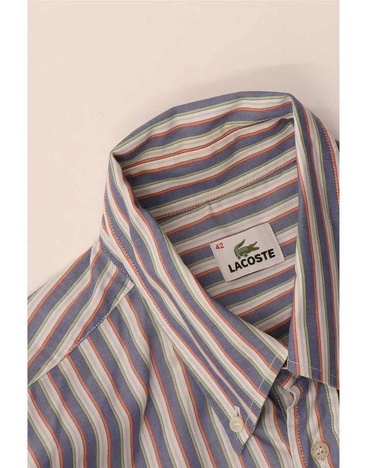 Camicia da uomo Lacoste taglia 42 grande a righe grigie