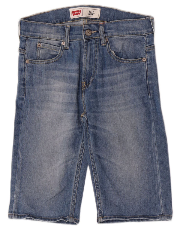 Levi's Ragazzi 511 Pantaloncini di jeans slim 13-14 anni W26 Cotone blu
