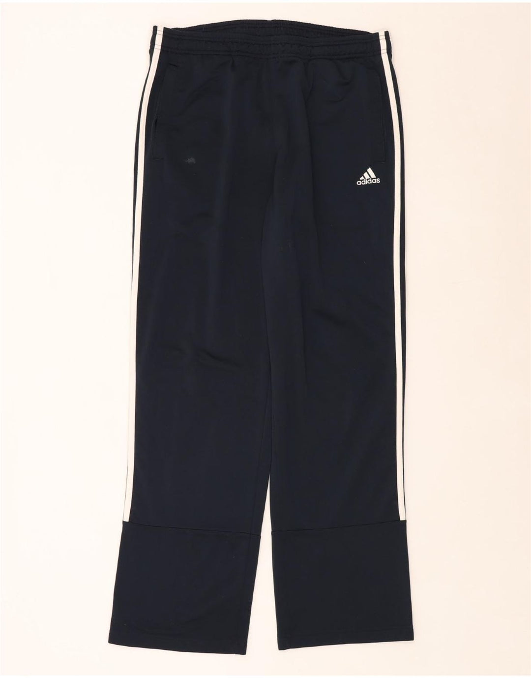 Pantaloni da tuta da uomo ADIDAS grandi in poliestere blu navy