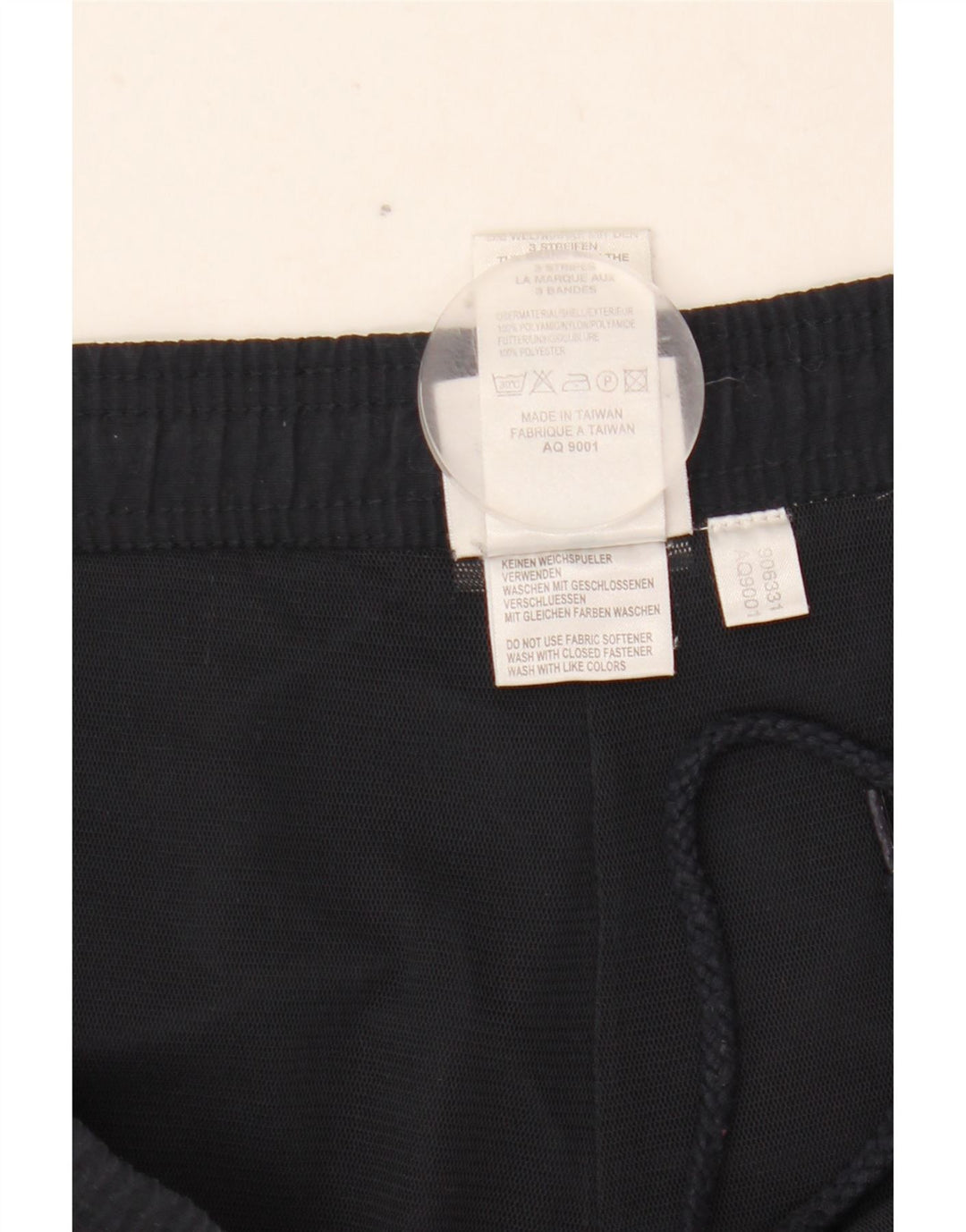 Pantaloni da tuta da uomo Adidas XL in poliestere a righe blu navy