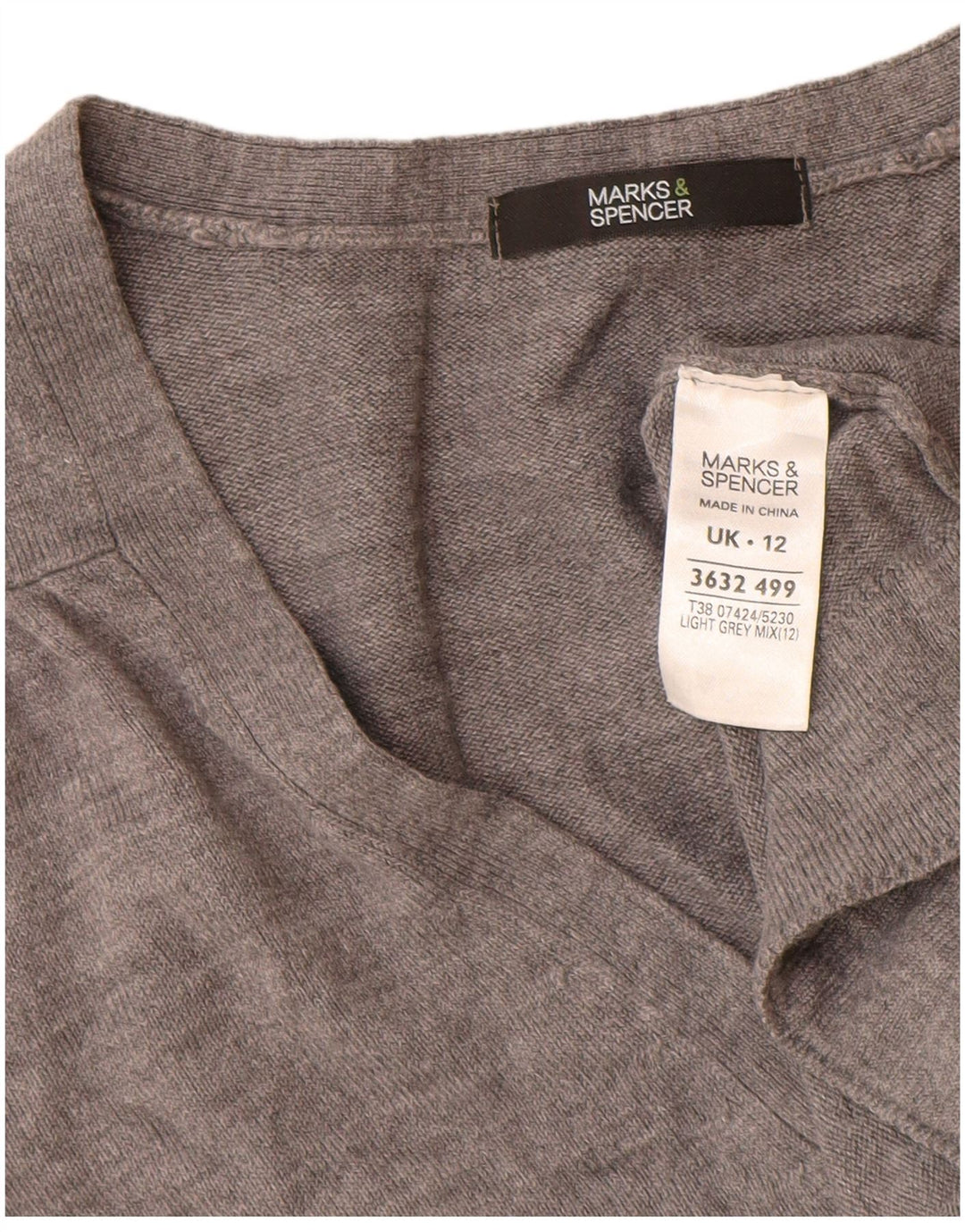 Maglione cardigan da donna Marks & Spencer UK 12 Acrilico grigio medio