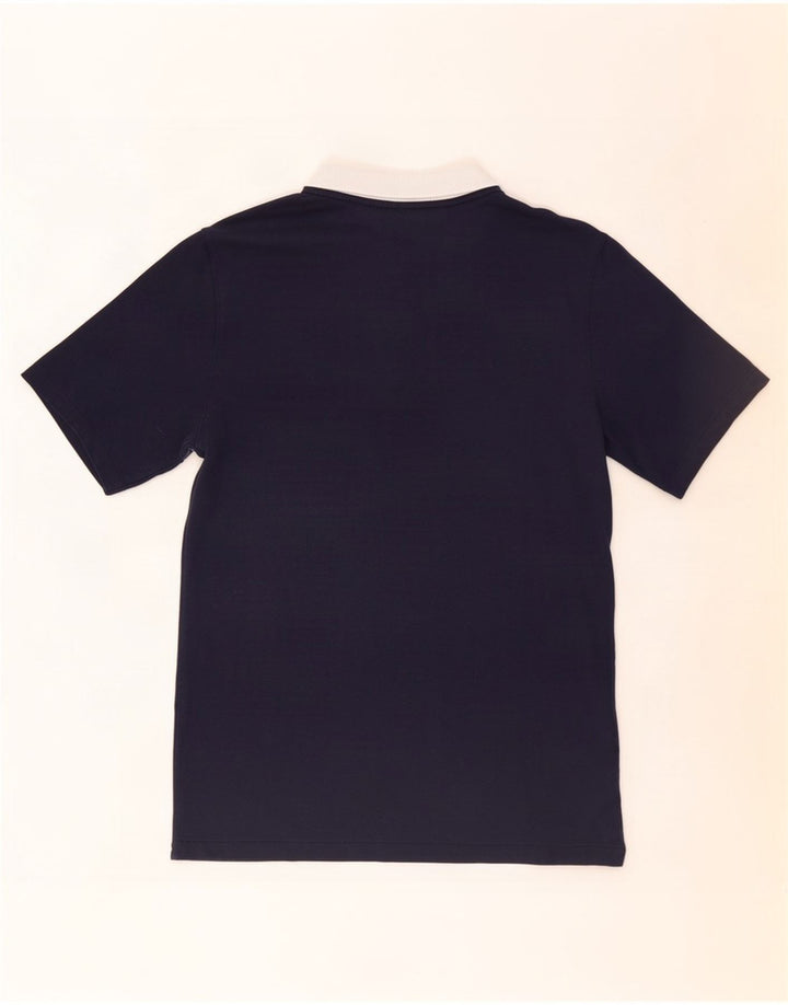 Polo grafica da uomo Nike Dri Fit piccola in poliestere color block blu navy
