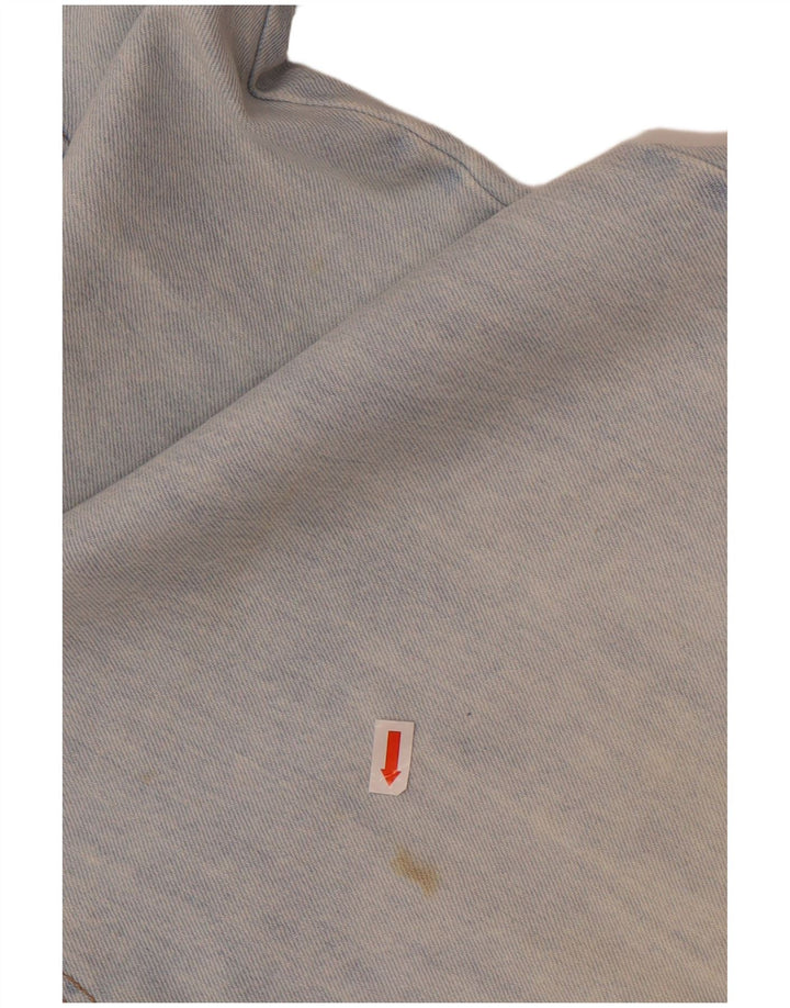 Tuta corta in denim oversize da donna Zara UK 16 grande cotone blu