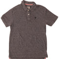 Polo da uomo Fat Face in cotone screziato grigio medio