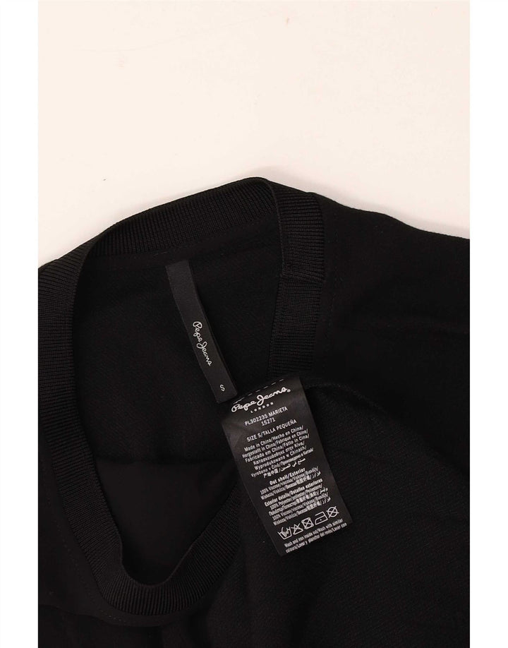 PEPE Jeans Canottiera da donna UK 10 Small Nera in viscosa