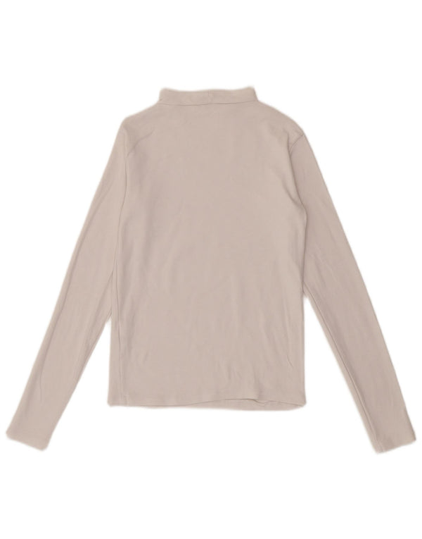 Top Zara da donna a maniche lunghe UK 12 cotone bianco medio