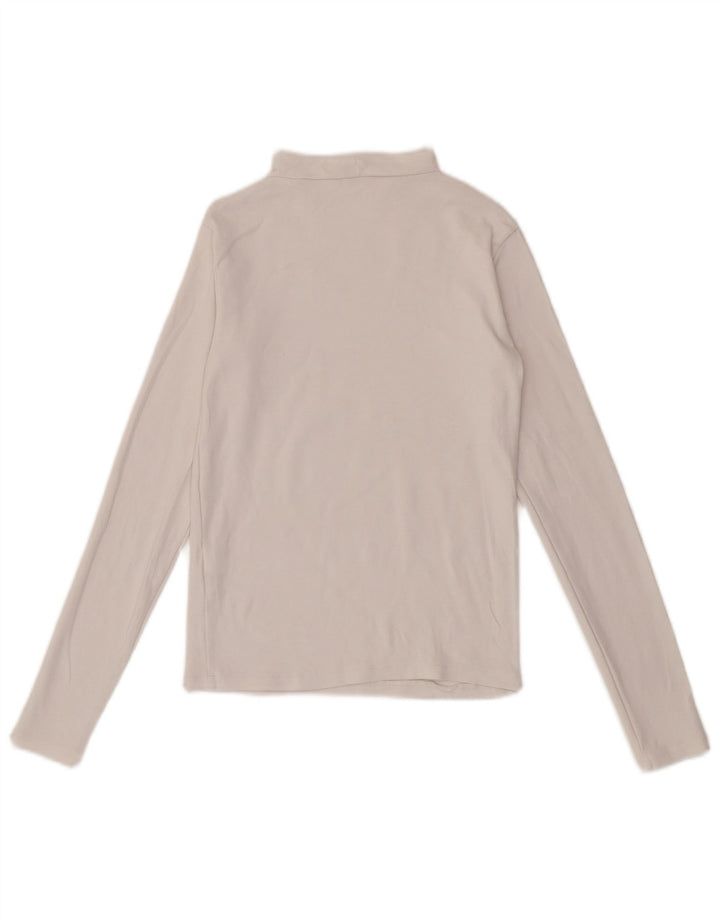 Top Zara da donna a maniche lunghe UK 12 cotone bianco medio