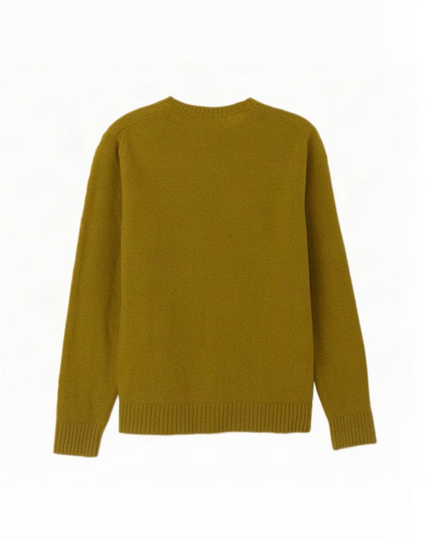 Maglione maglione girocollo da donna Massimo Dutti UK 14 grande cotone verde
