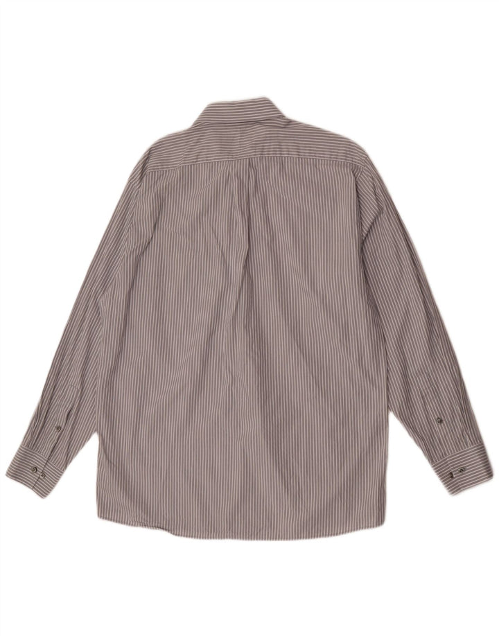 Camicia da uomo Michael Kors taglia 16 1/2 grande cotone a righe grigie