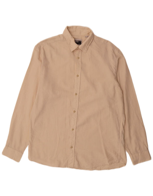 Camicia da uomo Jack & Jones XL in cotone beige