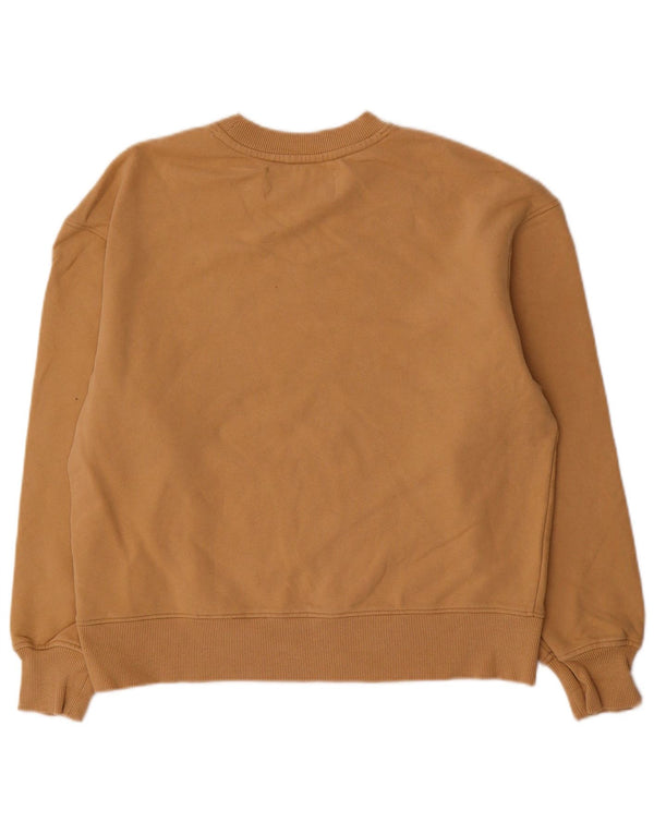 Felpa oversize da donna Calvin Klein Jeans Jumper UK 10 Small Beige