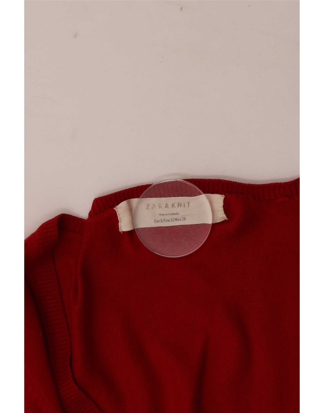 Maglione cardigan da donna Zara UK 10 piccolo rosso