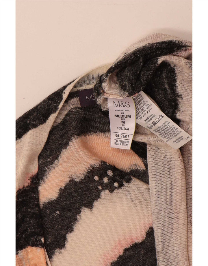 Maglione cardigan con maniche a 3/4 da donna Marks & Spencer UK 14 medio nero