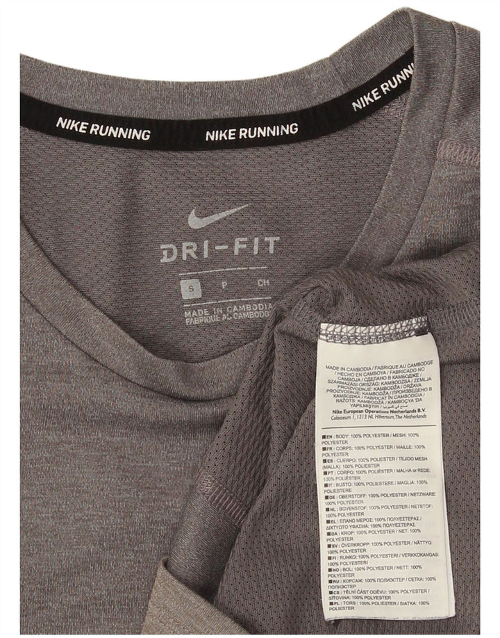 T-shirt Nike Dri Fit da uomo, piccola, in poliestere grigio