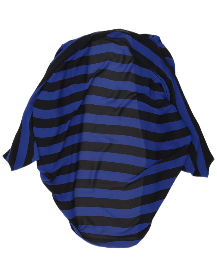 YESSICA Womens Poncho Cardigan Top EU 38 Medium Blue Striped Polyester