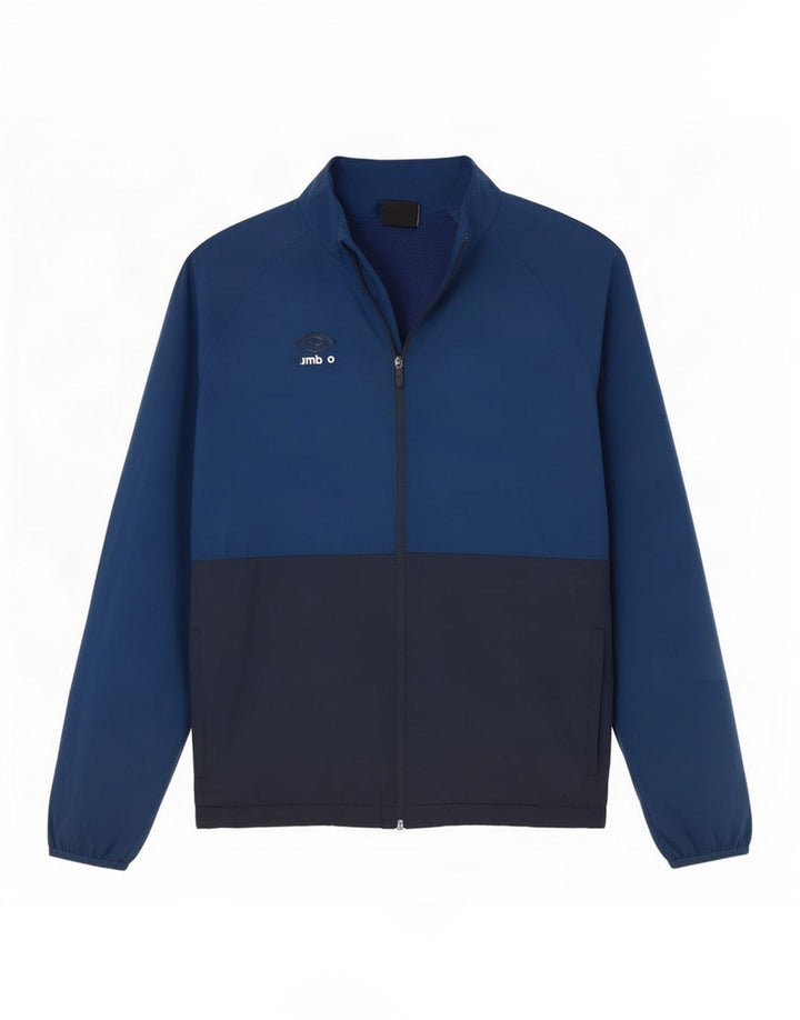 Giacca da tuta da uomo Umbro grande in poliestere color block blu navy