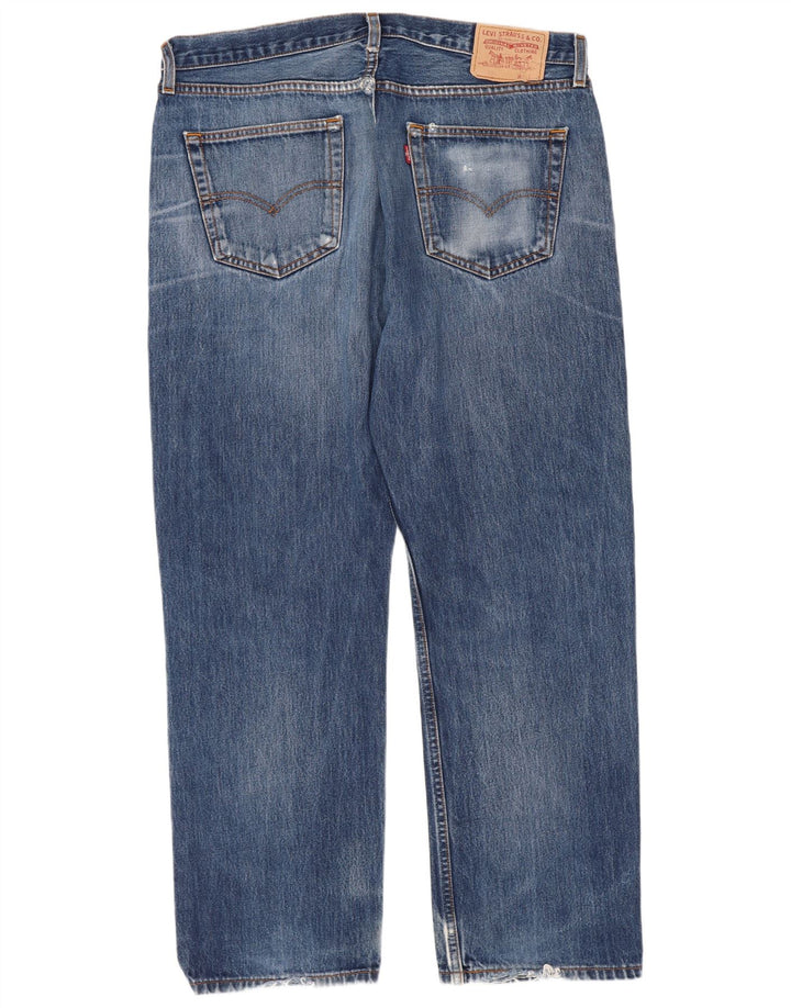 Levi's Uomo 751 Jeans dritti invecchiati W38 L30 Cotone blu