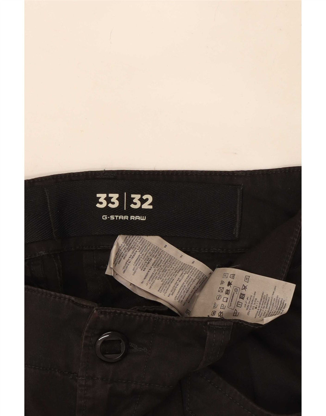 Pantaloni cargo dritti da uomo G-Star W33 L28 cotone nero