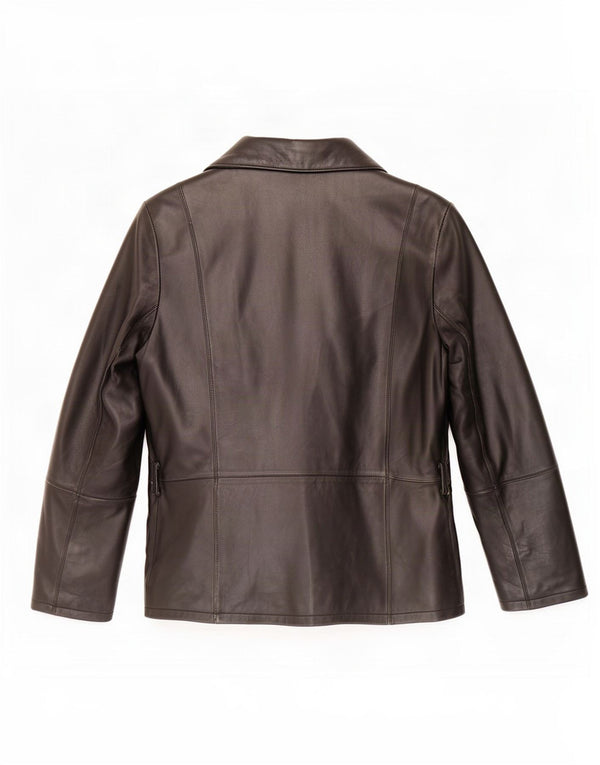 Conbipel Womens Leather Jacket IT 42 Medium Black
