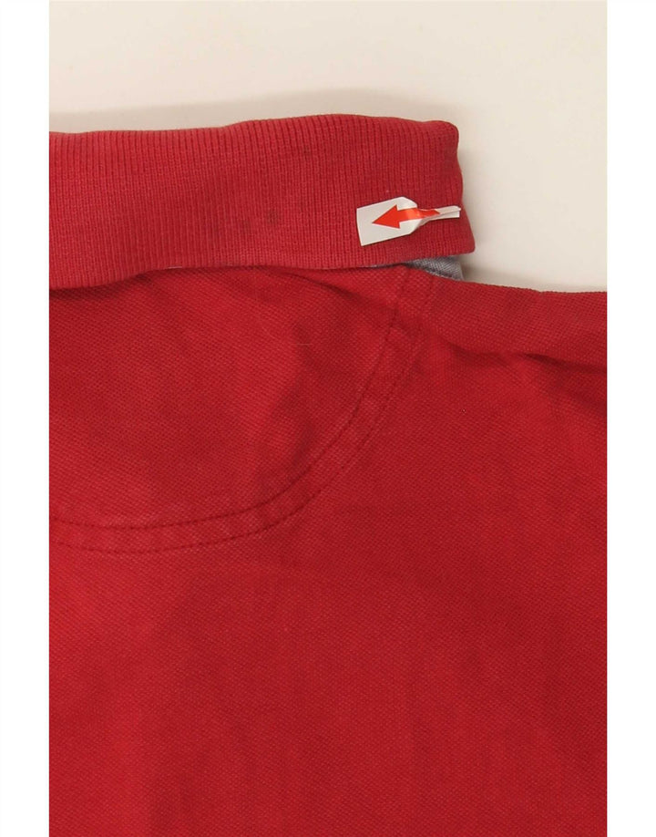 Polo da uomo Massimo Dutti XL in cotone rosso
