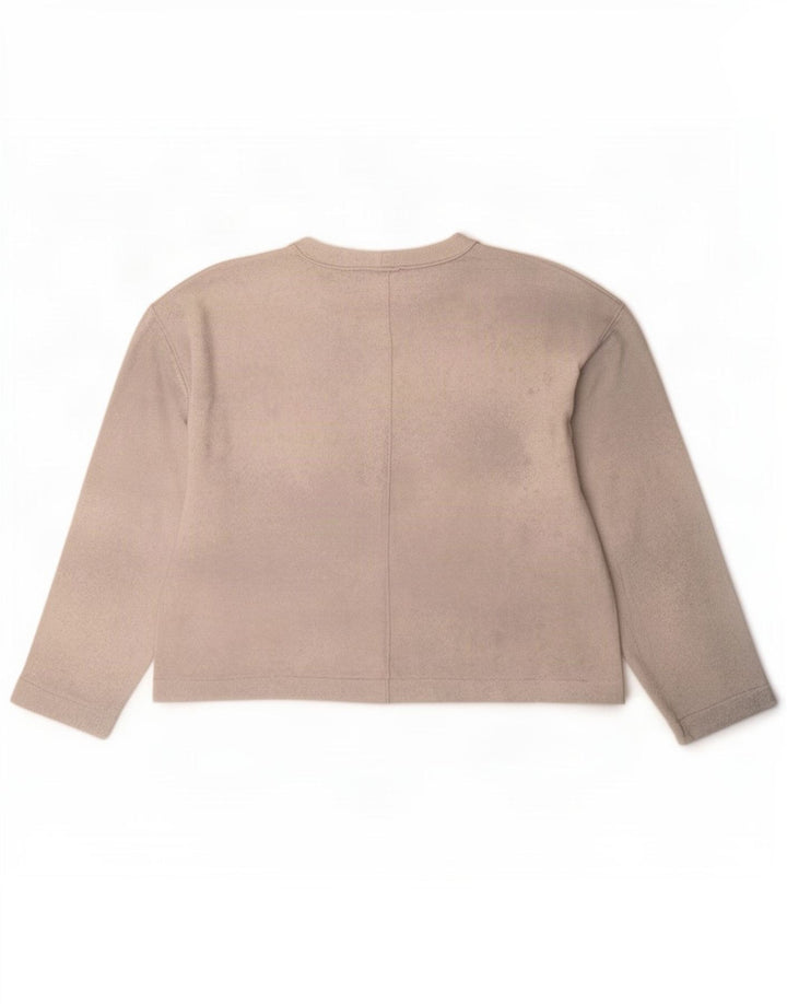 Top oversize da donna Zara a maniche lunghe UK 14 Viscosa bianca media