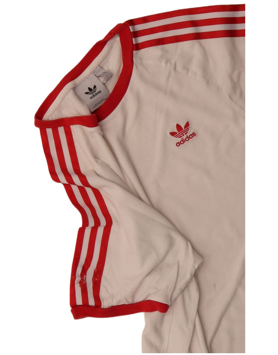 T-shirt da uomo Adidas Top grande in cotone bianco sporco