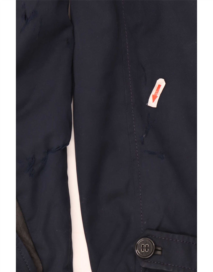 Trench da uomo Hugo Boss EU 48 cotone medio blu navy