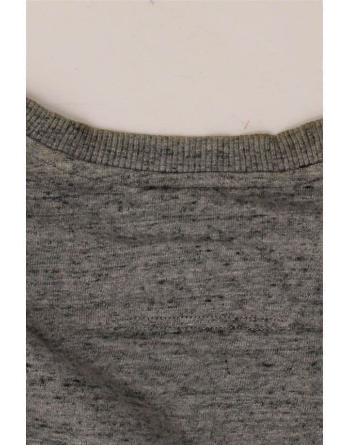 CALVIN KLEIN JEANS Felpa con grafica da uomo Maglione piccolo grigio screziato