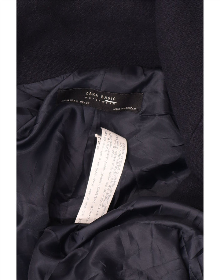 Soprabito da donna Zara UK 18 XL blu navy acrilico