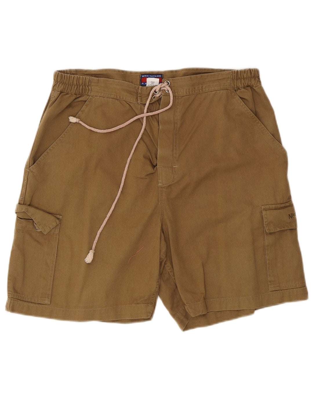 Pantaloncini cargo da uomo Nick Taylor medi W32 in cotone marrone