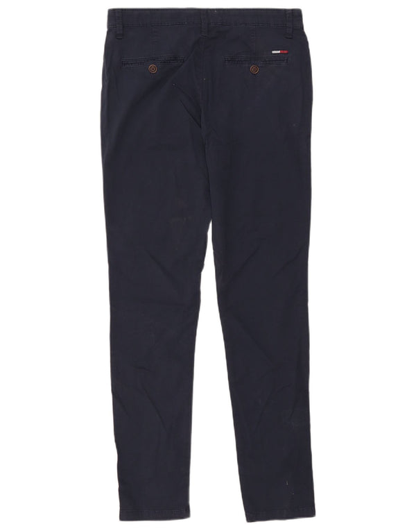 Pantaloni chino slim da ragazzo Tommy Hilfiger 13-14 anni W28 L27 Blu navy