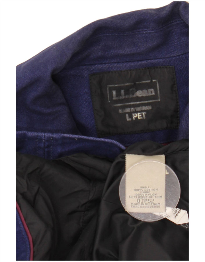 Giacca blazer da donna a 5 bottoni in denim petite L.L.Bean UK 16 grande blu navy