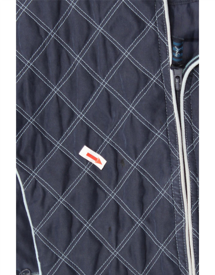 Gilet trapuntato da donna Joules UK 16 grande poliestere blu navy